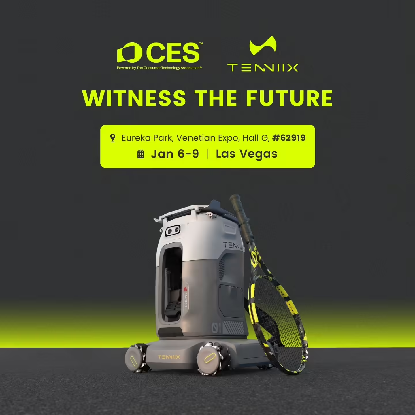 全球首款视觉 AI 网球机器人 Tenniix 亮相 CES 2026