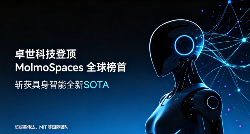 超越英伟达、MIT！卓世科技登顶 MolmoSpaces 全球榜首，斩获具身智能全新SOTA